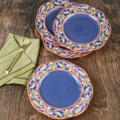 Villa della Luna® Set of 4 Scalloped Dinner Plates