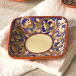 Villa della Luna® Square Ceramic Wine Tapas Plate