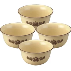 Village Set of 4 Deep Soup Cereal Bowls