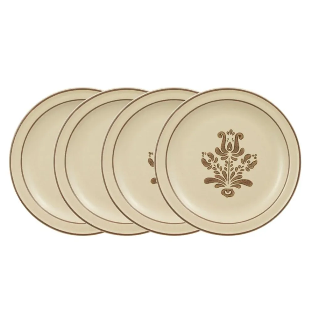 Village Set of 4 Luncheon Plates
