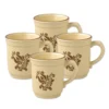 Village Set of 4 Mugs