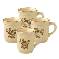 Village Set of 4 Mugs