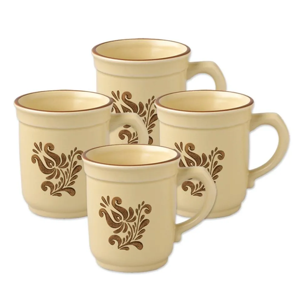 Village Set of 4 Mugs