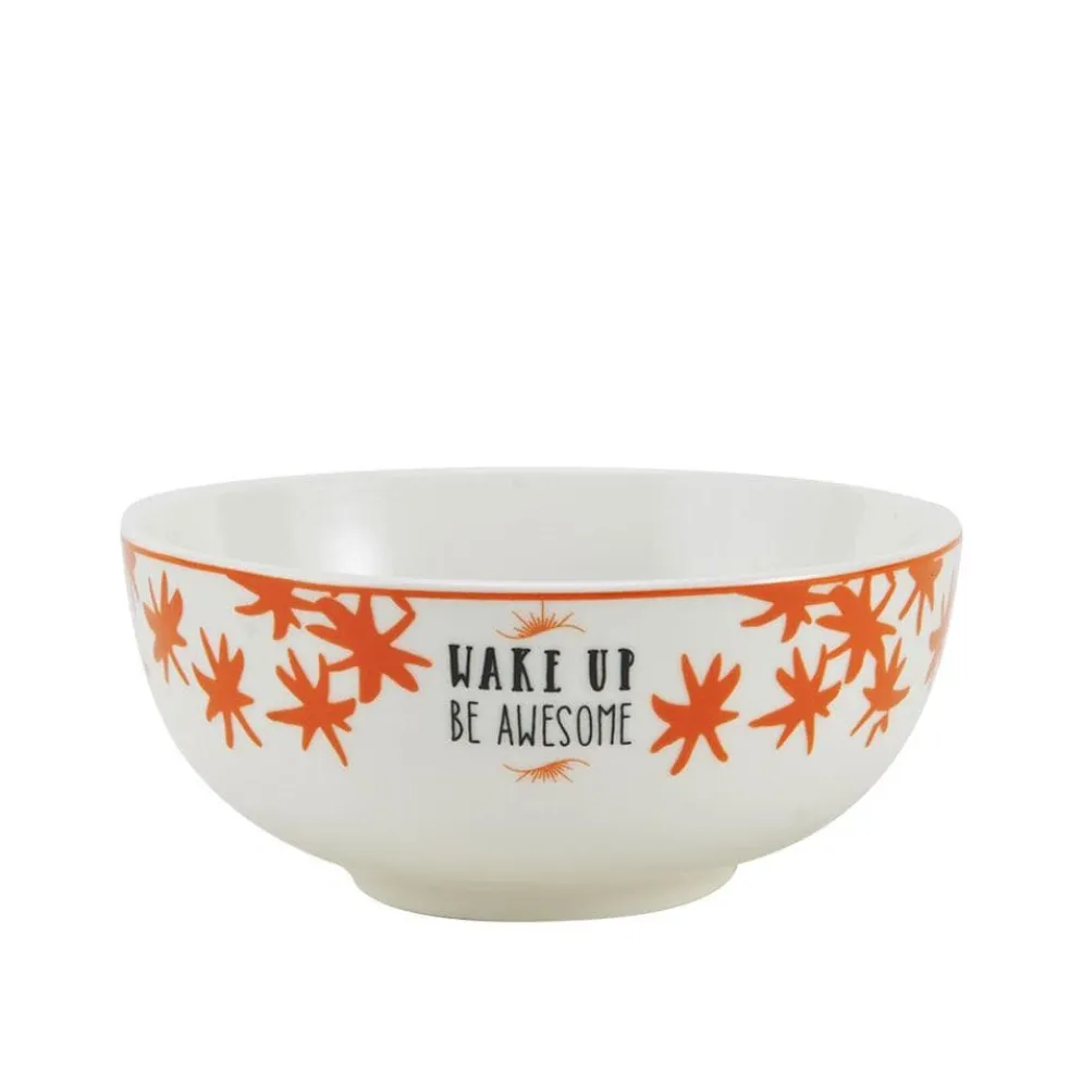 Wake Up Be Awesome Soup Cereal Bowl