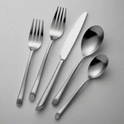 Wave Forged Satin 20 Piece Flatware Set, Service for 4
