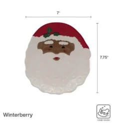 Winterberry® African American Santa Figural Cookie Plate