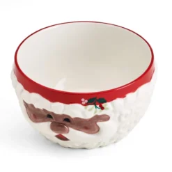 Winterberry® African American Jolly Santa Sculpted Cereal Bowl