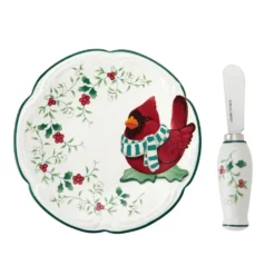 Winterberry® Cardinal Appetizer Plate with Spreader