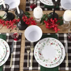 Winterberry® Melamine 24 Piece Dinnerware Set, Service for 8