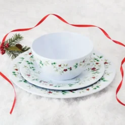 Winterberry® Melamine 24 Piece Dinnerware Set, Service for 8