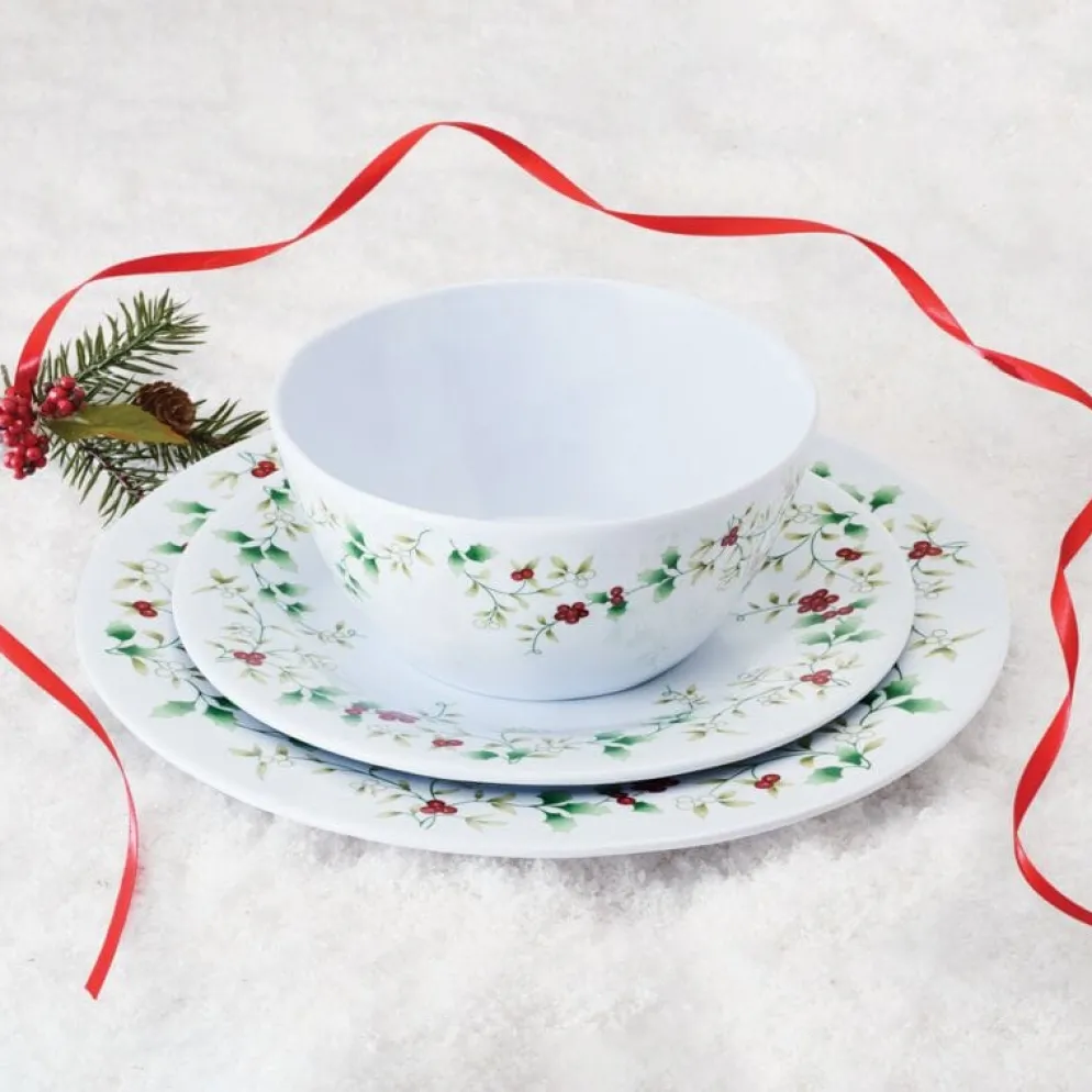 Winterberry® Melamine 24 Piece Dinnerware Set, Service for 8