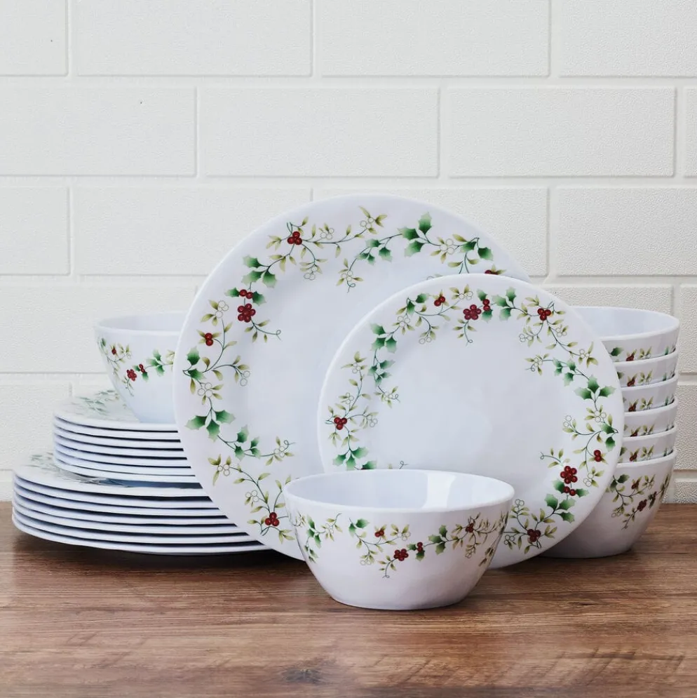 Winterberry® Melamine 24 Piece Dinnerware Set, Service for 8