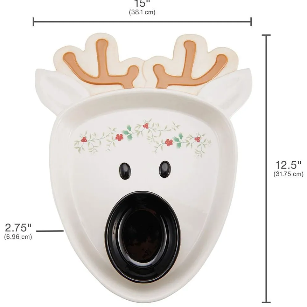Winterberry® Reindeer Chip and Dip Platter