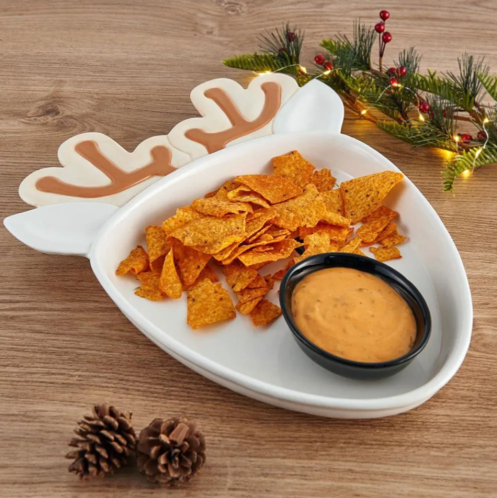 Winterberry® Reindeer Chip and Dip Platter