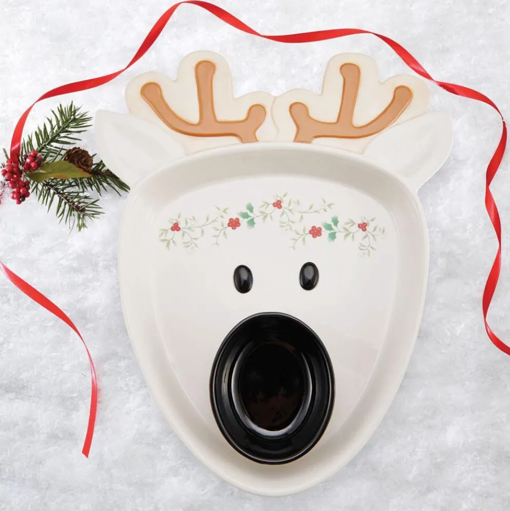 Winterberry® Reindeer Chip and Dip Platter