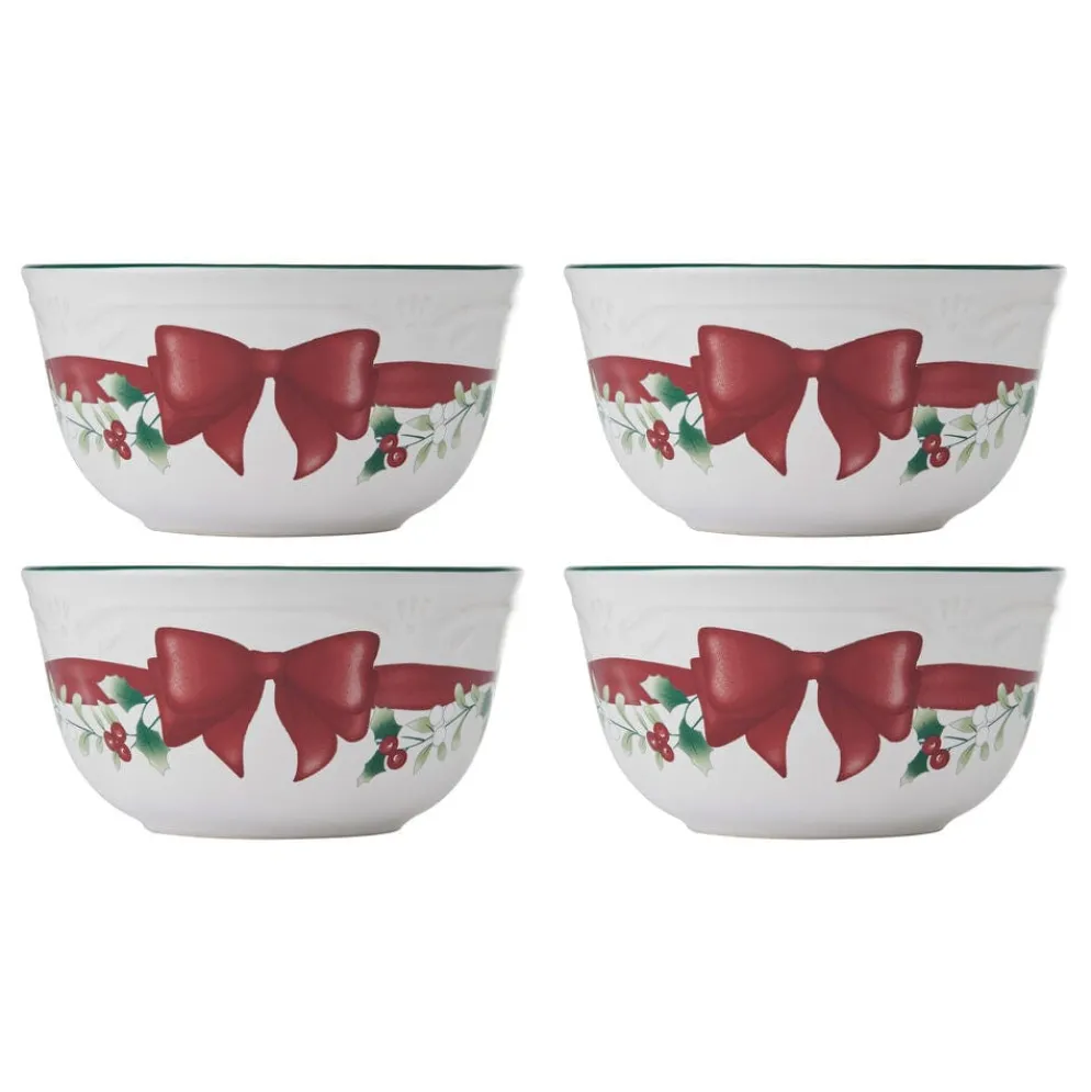 Winterberry® Ribbon Set of 4 Dessert Fruit Bowls