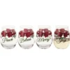 Winterberry® Ribbon Set of 4 Stemless Wine Glasses