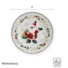 Winterberry® Set of 4 African American Jolly Santa Salad Plate