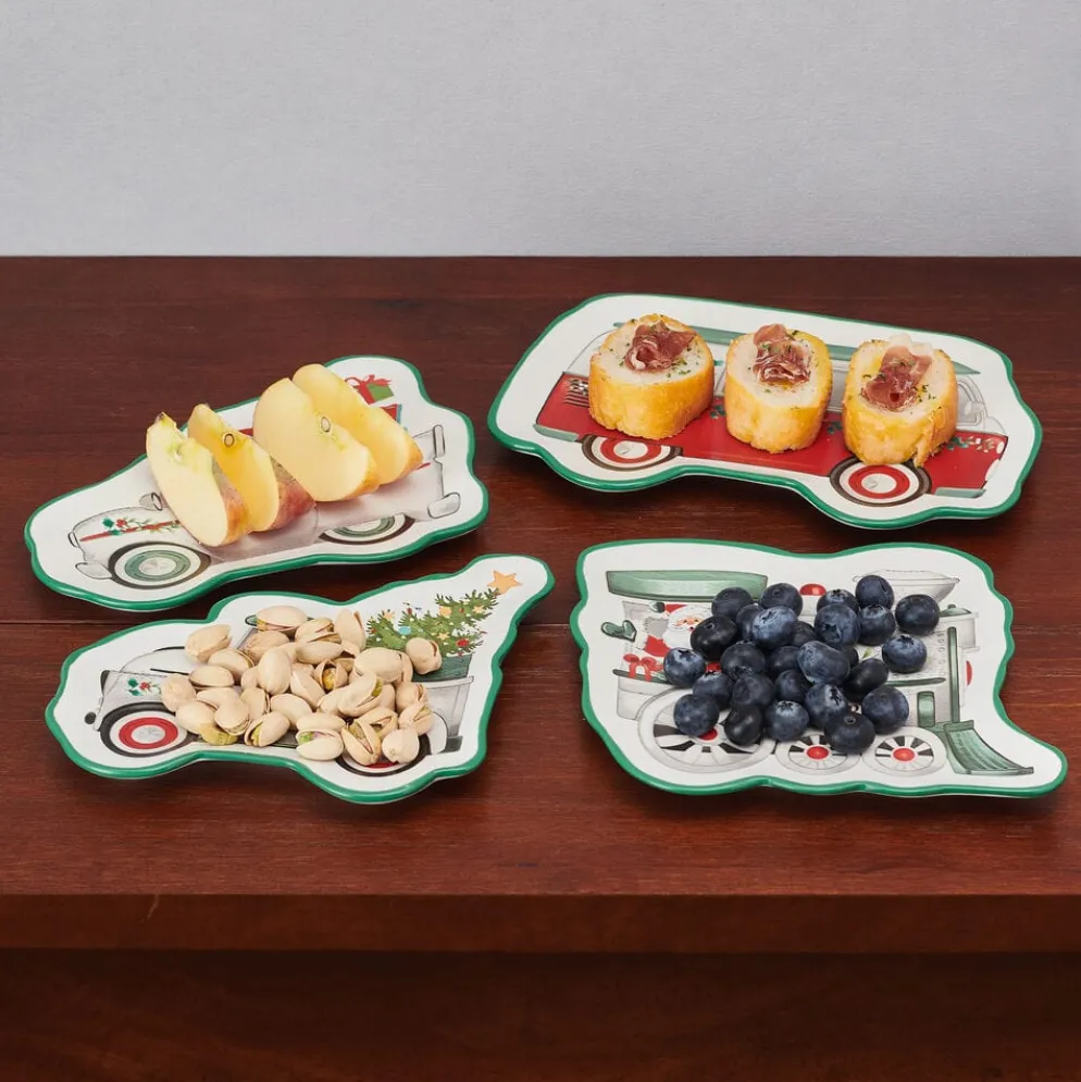 Winterberry® Set of 4 Figural Appetizer Dessert Plates