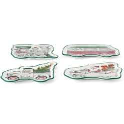 Winterberry® Set of 4 Figural Appetizer Dessert Plates