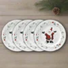 Winterberry® Set of 4 Jolly Santa Salad Plates