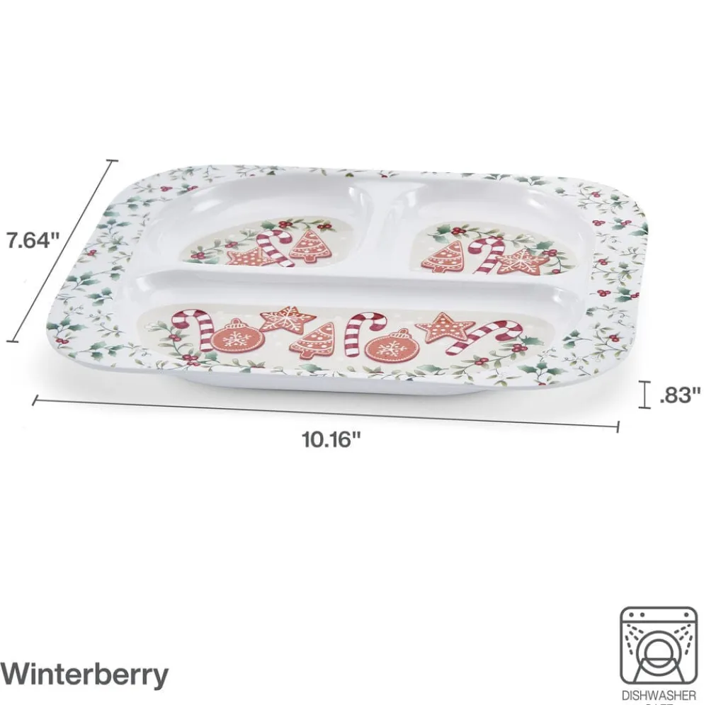 Winterberry® Set of 4 Melamine Children's Plates