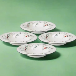 Winterberry® Set of 4 Rim Soup Bowls
