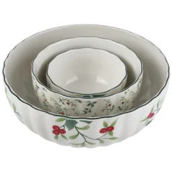 Winterberry® Set of 3 Scalloped Serving Bowls