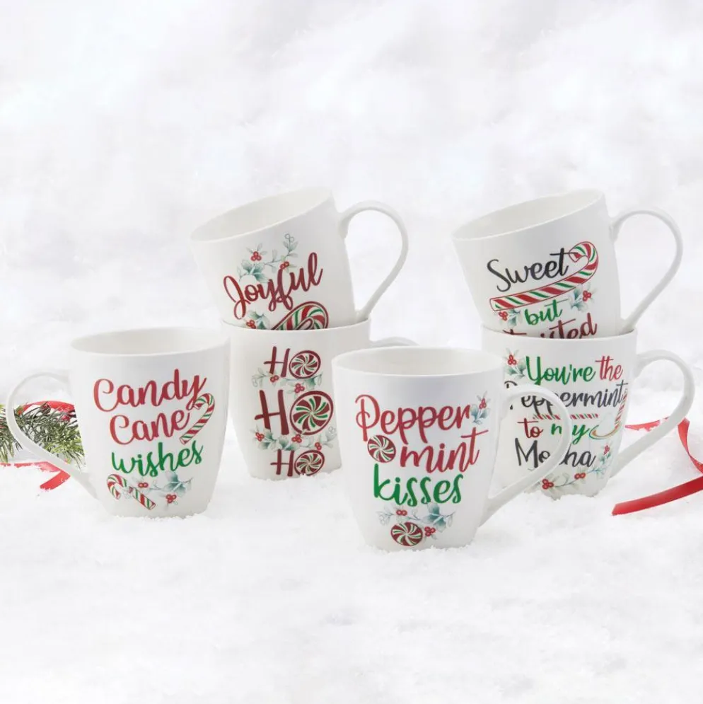 Winterberry® Set of 6 Sentiment Mugs