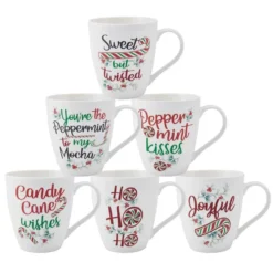 Winterberry® Set of 6 Sentiment Mugs