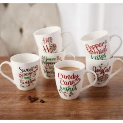 Winterberry® Set of 6 Sentiment Mugs