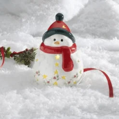 Winterberry® Snowman with LED Light