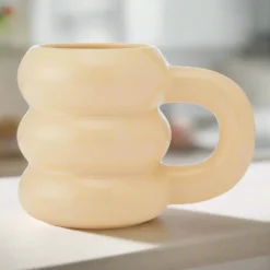 Yellow Rounded Cloud Mug